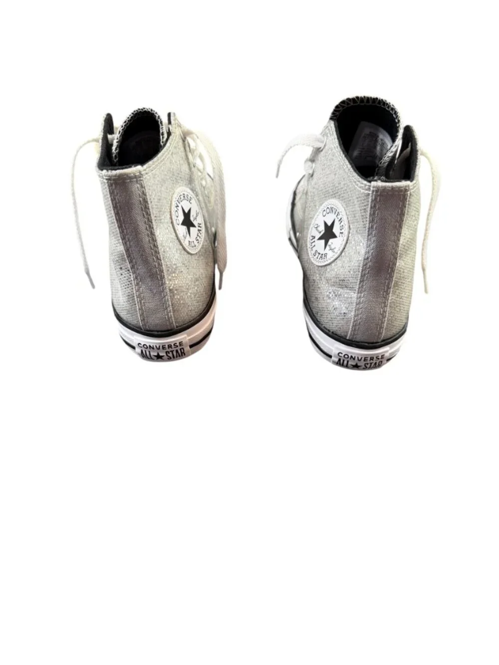 Converse Chuck Taylor All Star High Top Glitter Silver Youth Size 3